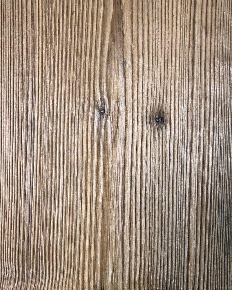 Wire-brushed wood finish in chalet brown