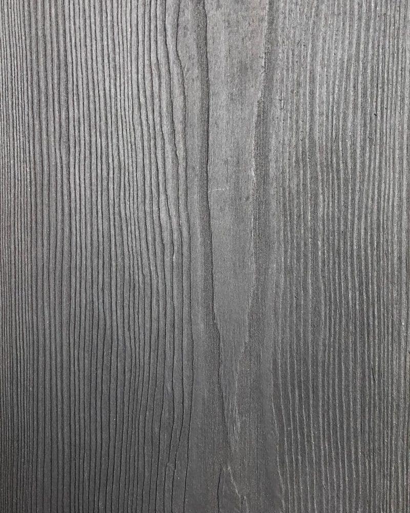 Wire-brushed wood finish in graphite