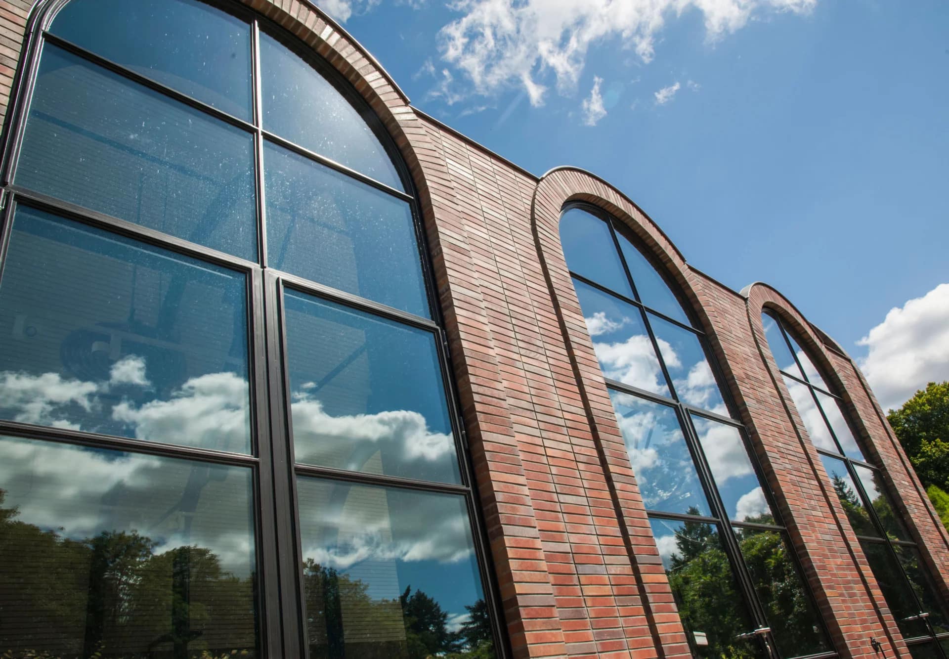 Special shape steel window with casement round top steel picture window